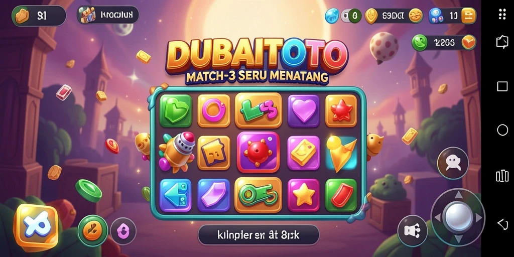 Tampilan gameplay DUBAITOTO yang seru dan penuh warna.