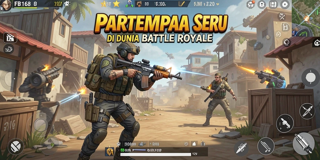 Tangkapan layar menunjukkan aksi pertempuran seru di arena FB168.