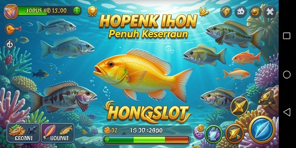 Tangkapan layar gameplay HOPENGSLOT menampilkan aksi seru berburu ikan.