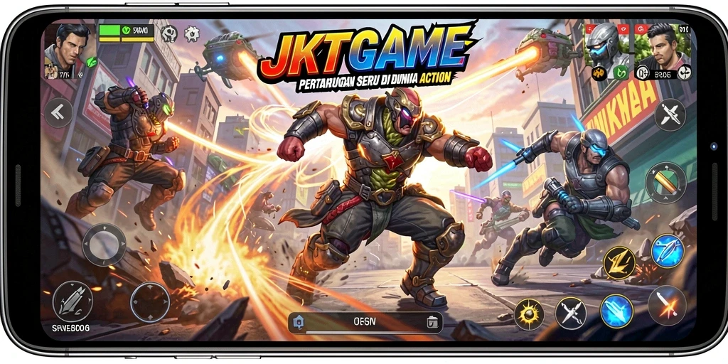 Tampilan gameplay mendebarkan dalam JKTGAME yang penuh aksi.