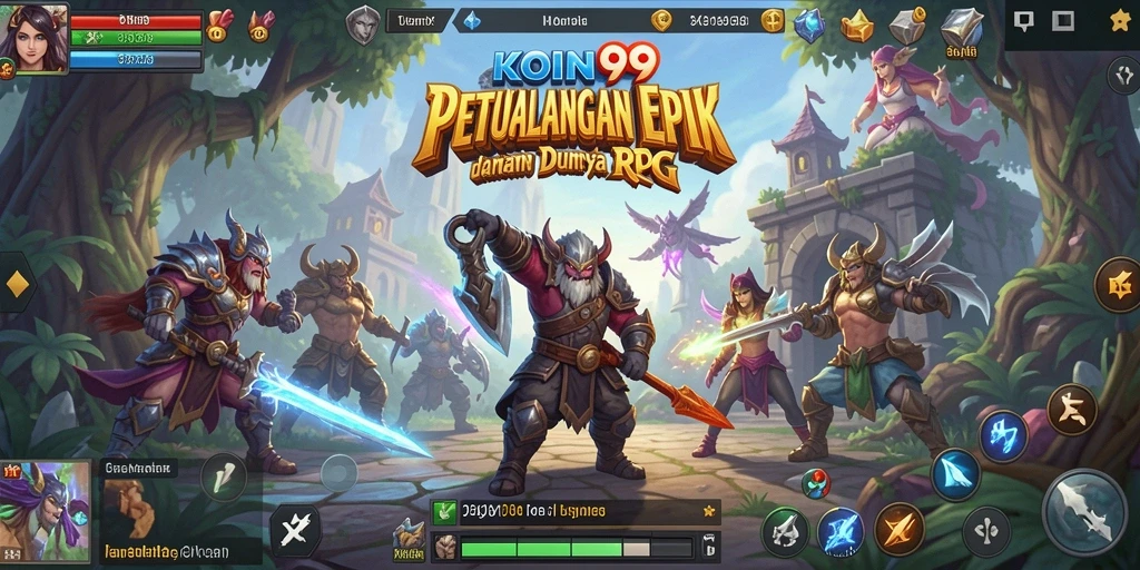 Gameplay seru KOIN99 dengan karakter dan pertarungan yang menantang.