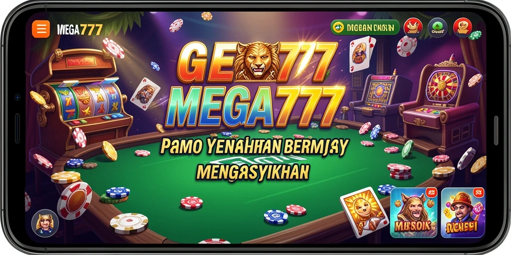 Gameplay seru dari MEGA777 menampilkan berbagai permainan kasino.