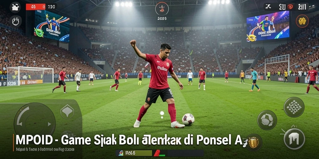 Tampilan menarik dari permainan sepak bola MPOID di layar ponsel.