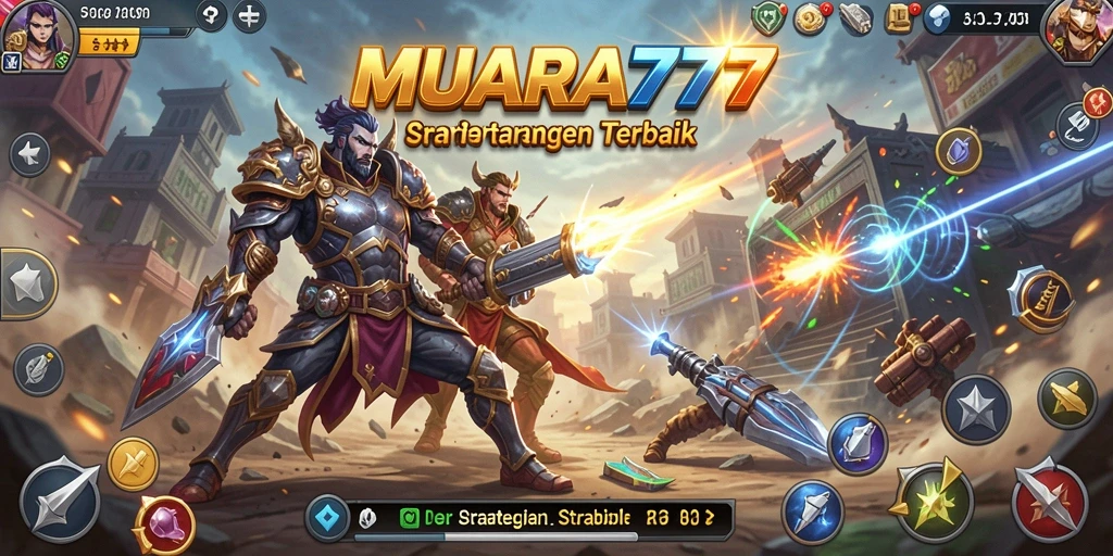 Tangkapan layar menunjukkan aksi pertempuran strategis di MUARA777.