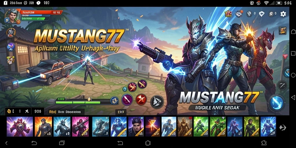 Tampilan antarmuka modern dan menarik dari MUSTANG77.