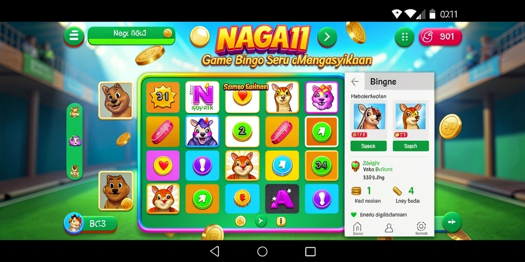 Tampilan gameplay seru di NAGA11 dengan interaksi pemain Bingo.