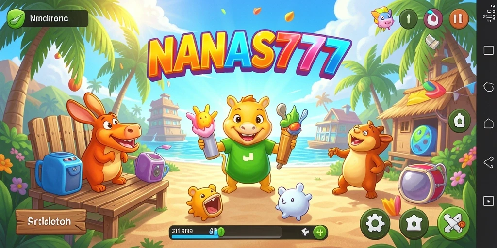 Screenshot gameplay seru NANAS777 dengan tantangan Arcade yang menarik.