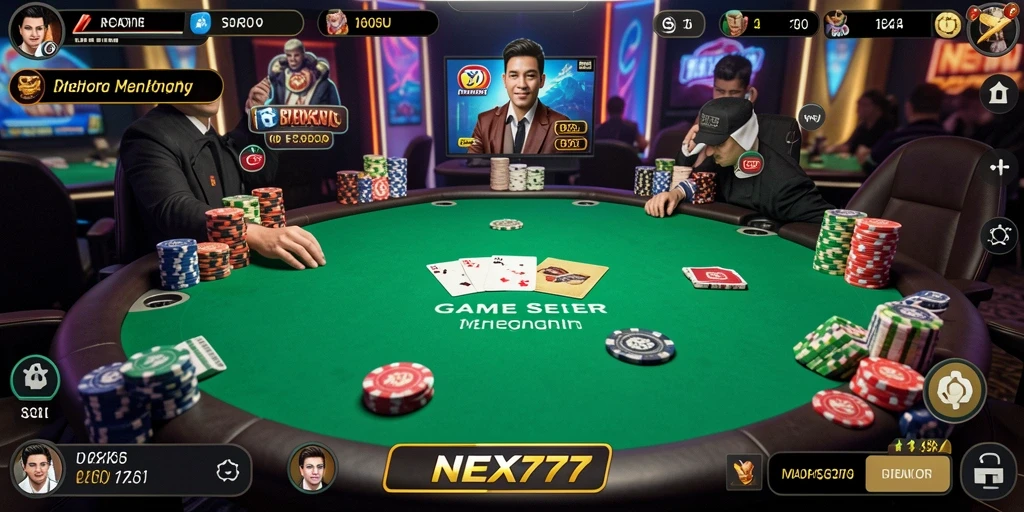 Tampilan seru gameplay Poker di NEX777 yang membuat ketagihan.