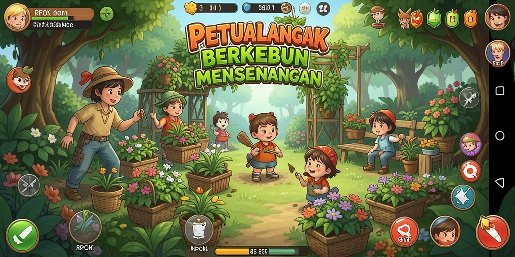 Tampilan gameplay RPOK yang menarik dan seru dalam bertani.