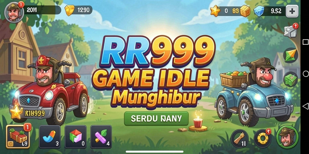 Tangkapan layar gameplay menunjukkan pengelolaan sumber daya di RR999.