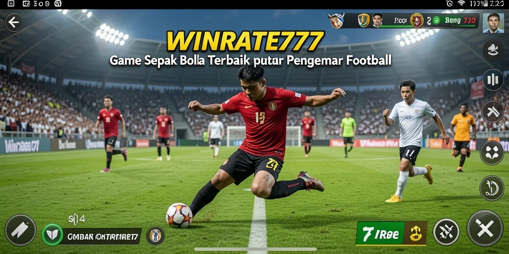 Tampilan menarik dari gameplay sepak bola di WINRATE777.